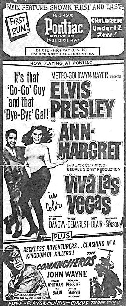 Pontiac Drive-In Theatre - Pontiac Drive-In Ad - Oakland Press